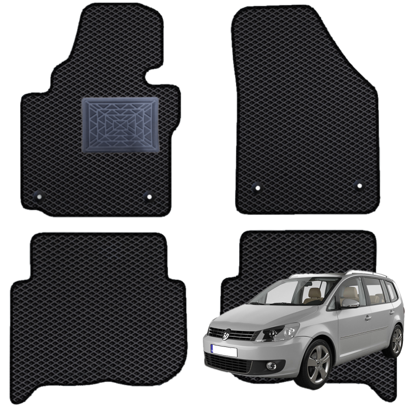 Volkswagen Touran II 2006-2015 polimeriniai EVA kilimėliai