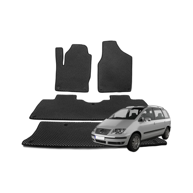 Volkswagen Sharan (7 vietų) 1995-2010 polimeriniai EVA kilimėliai