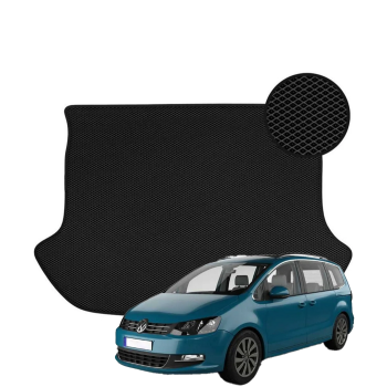 Volkswagen Sharan 2012-2019 (7 vietų) mažas polimerinis EVA bagažinės kilimėlis