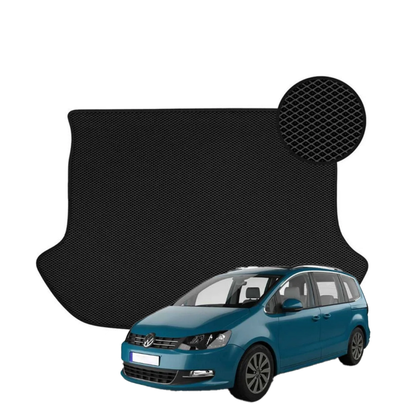 Volkswagen Sharan 2012-2019 (7 vietų) mažas polimerinis EVA bagažinės kilimėlis