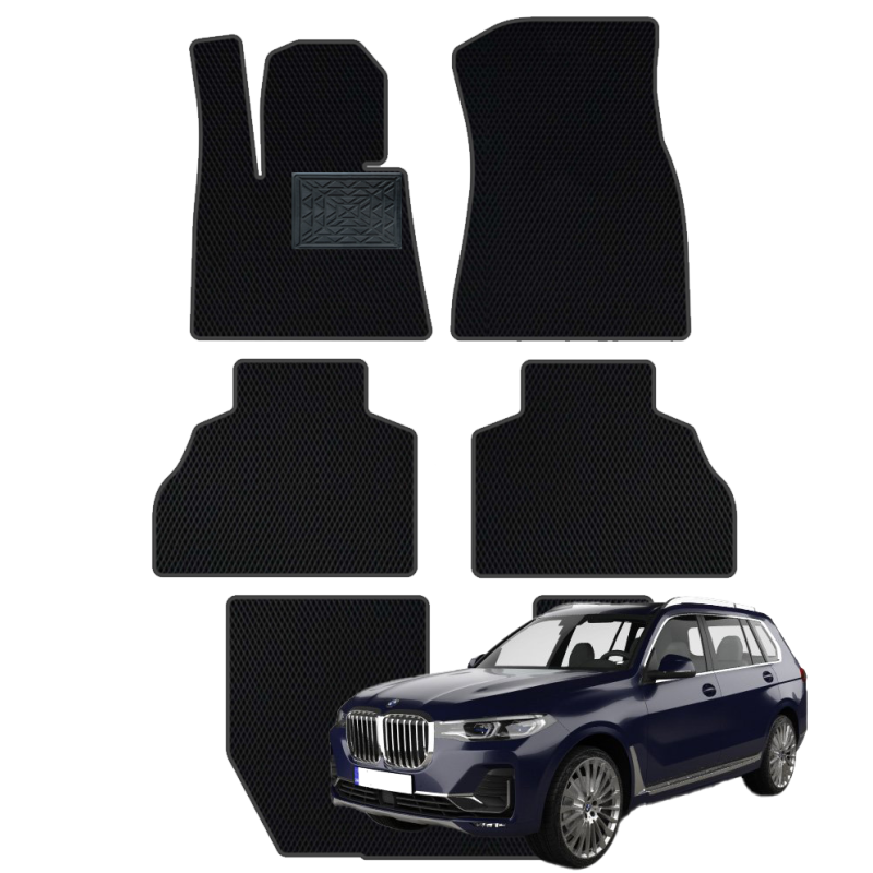BMW X7 (G07) 7 vietų nuo 2018m. polimeriniai EVA kilimėliai