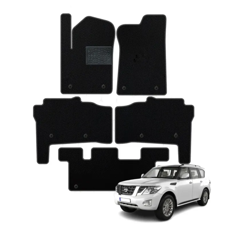 Nissan Patrol (Y62) 2010-2024 7 vietų polimeriniai EVA kilimėliai