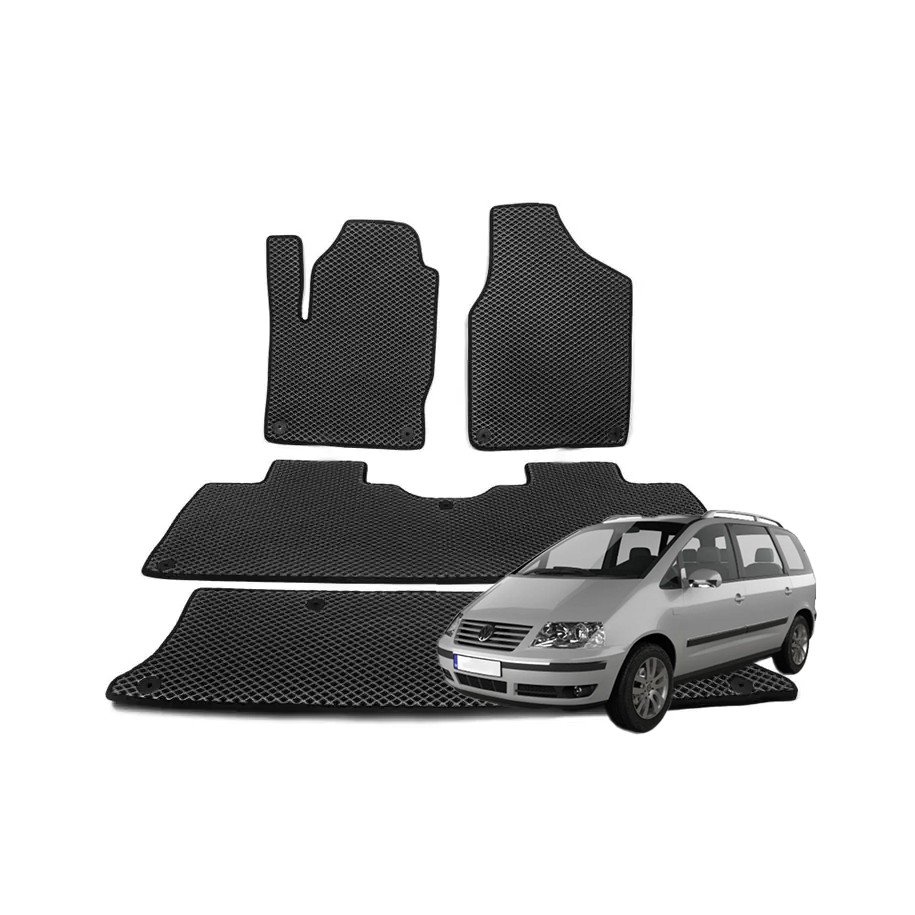 Volkswagen Sharan (7 vietų) 1995-2010 polimeriniai EVA kilimėliai