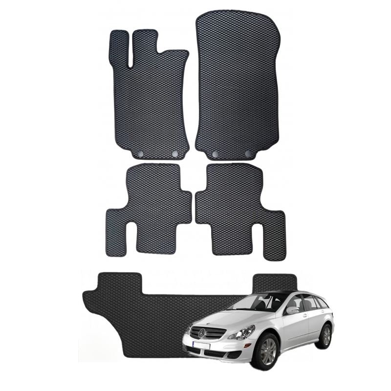 Mercedes-Benz R Class (W251) 2005-2013 (7 vietų) polimeriniai EVA kilimėliai