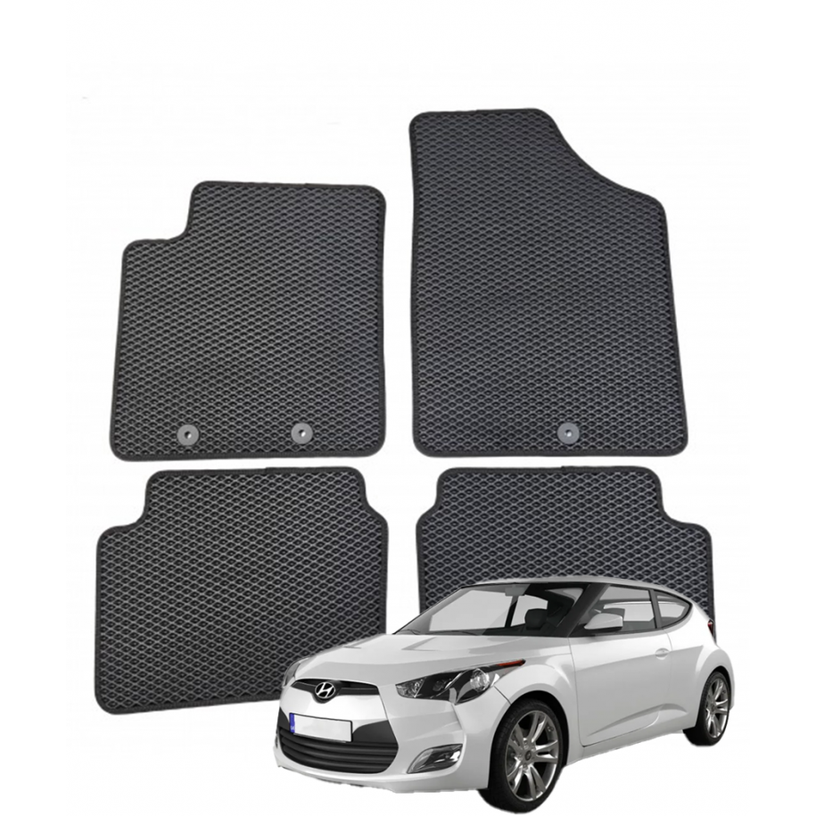 Hyundai Veloster 2011-2017 polimeriniai EVA kilimėliai Hyundai Veloster 2011-2017 polimeriniai EVA kilimėliai