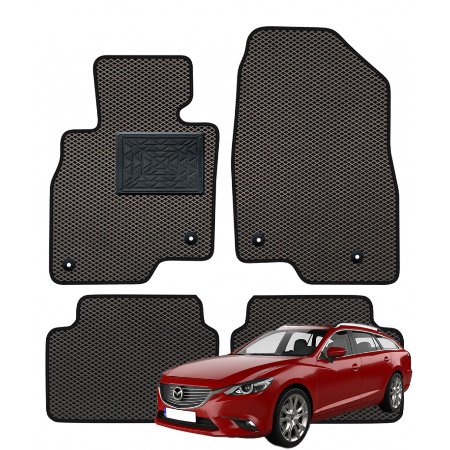 Mazda 6 III GJ Universalas 2012-2025 polimeriniai EVA kilimėliai Mazda 6 III GJ Universalas 2012-2025 polimeriniai EVA kilimėliai