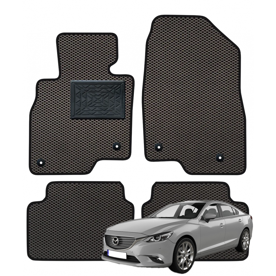 Mazda 6 III GJ Sedanas 2012-2025 polimeriniai EVA kilimėliai Mazda 6 III GJ Sedanas 2012-2025 polimeriniai EVA kilimėliai