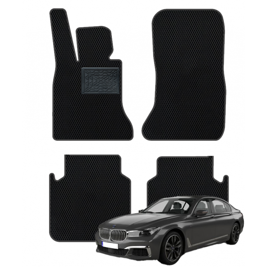 BMW 7 serija (F02) 2008-2015 polimeriniai EVA kilimėliai