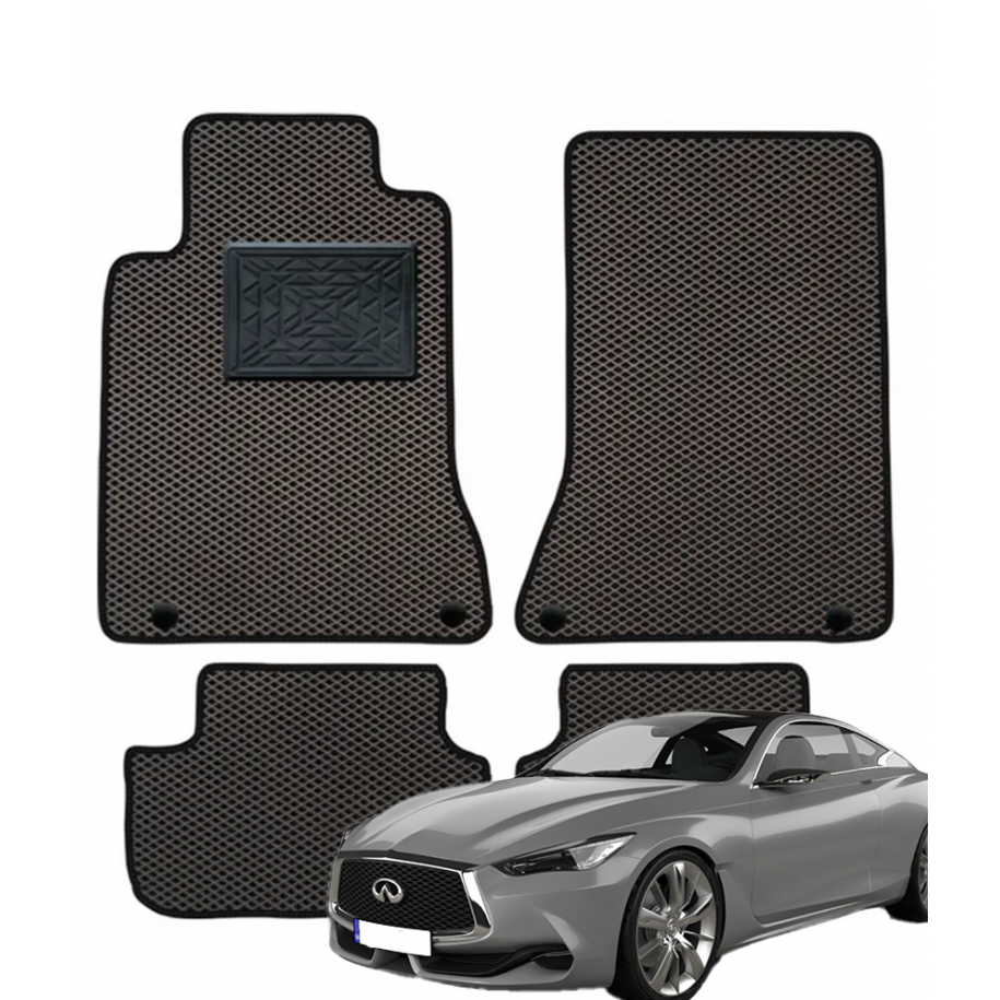 Infiniti Q60 2017-2022 polimeriniai EVA kilimėliai Infiniti Q60 2017-2022 polimeriniai EVA kilimėliai