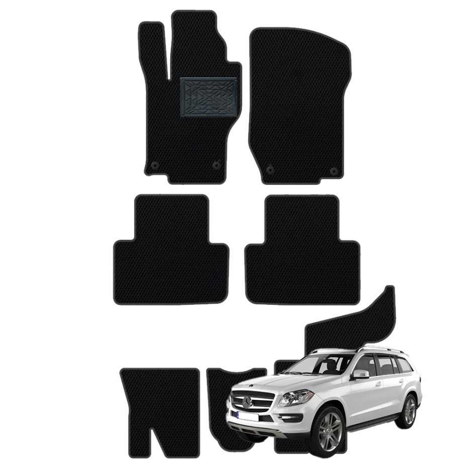 Mercedes-Benz GL (X164) 2006-2012 7 vietų polimerinis EVA bagažinės kilimėlis