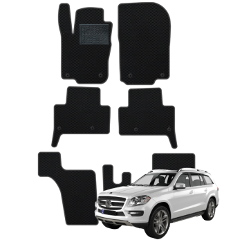 Mercedes-Benz GL (X166) 2013-2019 7 vietų polimeriniai EVA kilimėliai