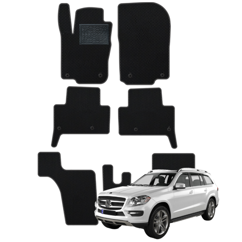Mercedes-Benz GL (X166) 2013-2019 7 vietų polimeriniai EVA kilimėliai