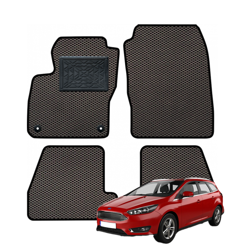 Ford Focus III universalas 2011-2014 polimeriniai EVA kilimėliai