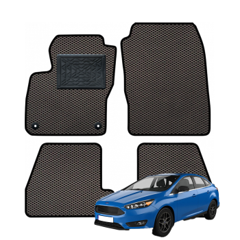 Ford Focus III sedanas Facelift 2014-2018 polimeriniai EVA kilimėliai