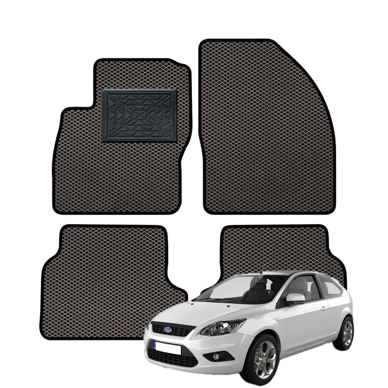 Ford Focus II hecbekas 3 durų 2004-2011 polimeriniai EVA kilimėliai