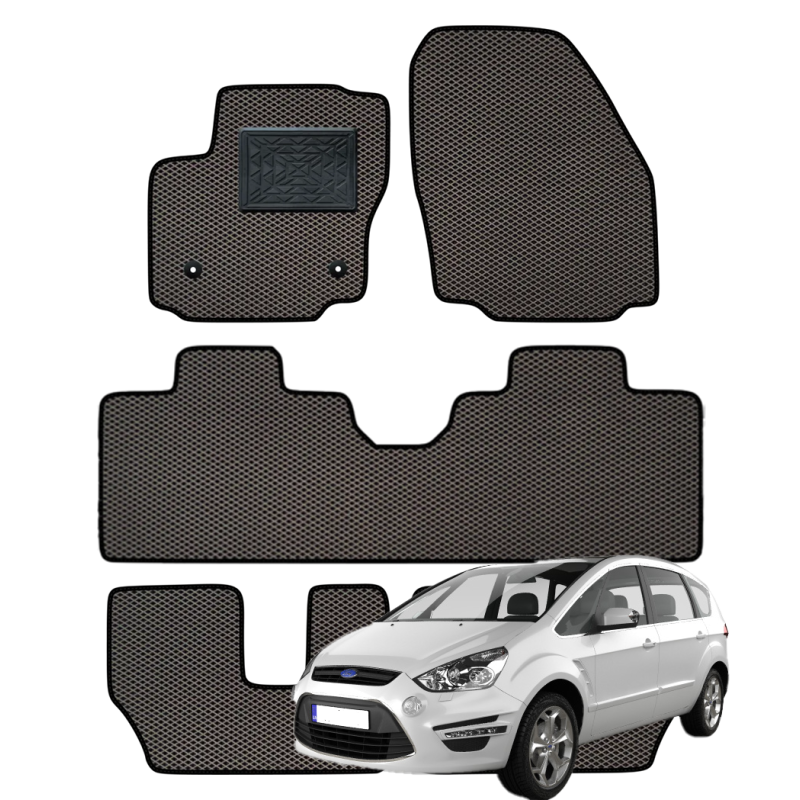 Ford S-max 2006-2015 (7 vietų) polimeriniai EVA kilimėliai