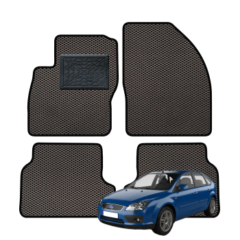 Ford Focus II hečbekas 5 durų 2004-2011 polimeriniai EVA kilimėliai