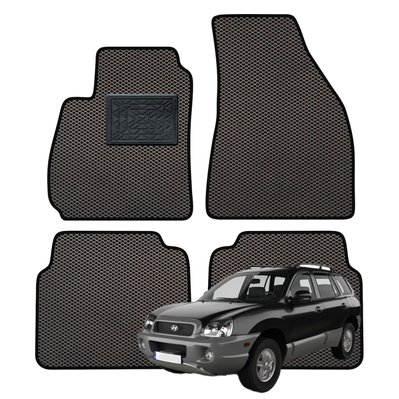 Hyundai Santa Fe I 2000-2006 polimeriniai EVA kilimėliai