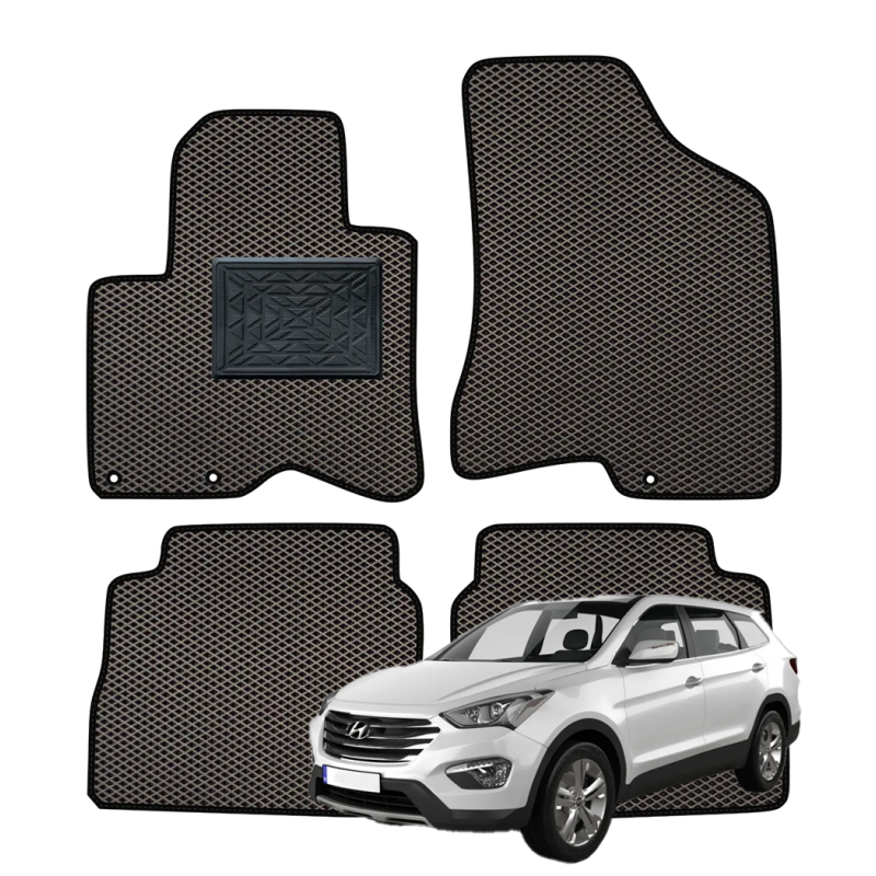 Hyundai Santa Fe II Facelift 2010-2012 polimeriniai EVA kilimėliai
