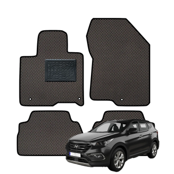 Hyundai Santa Fe IV (Benzininis/Dyzelinis) 2019–2023 polimeriniai EVA kilimėliai