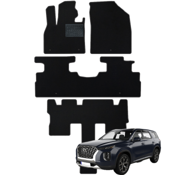 Hyundai Palisade 2018-2024 7 vietų polimeriniai EVA kilimėliai
