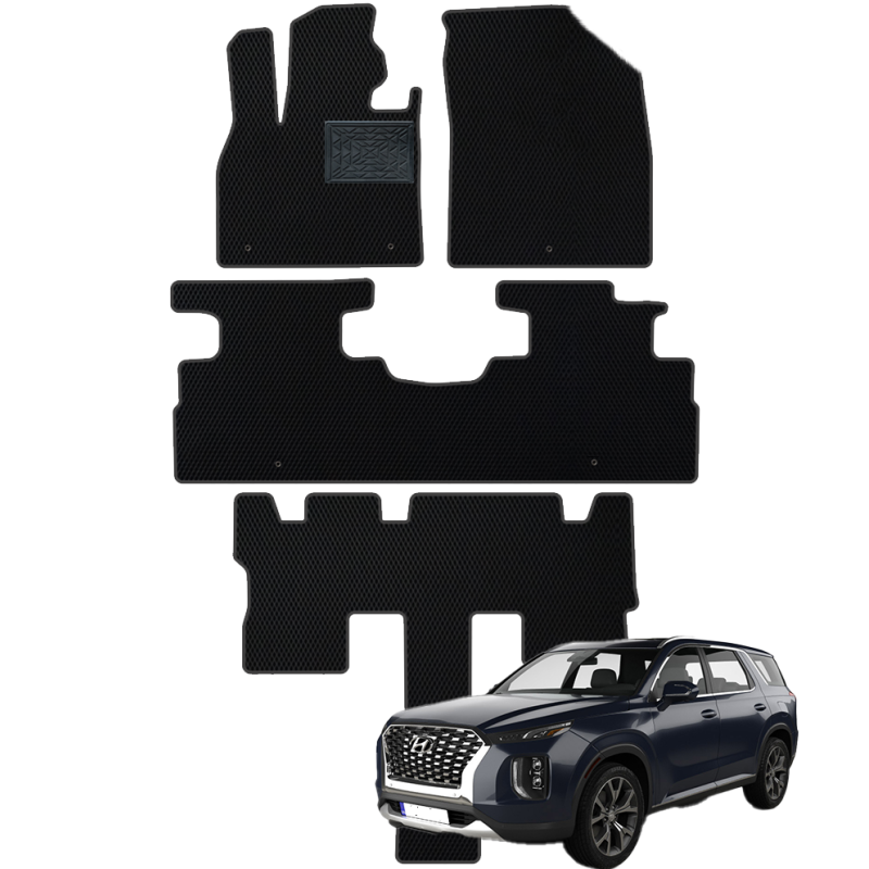 Hyundai Palisade 2018-2024 7 vietų polimeriniai EVA kilimėliai