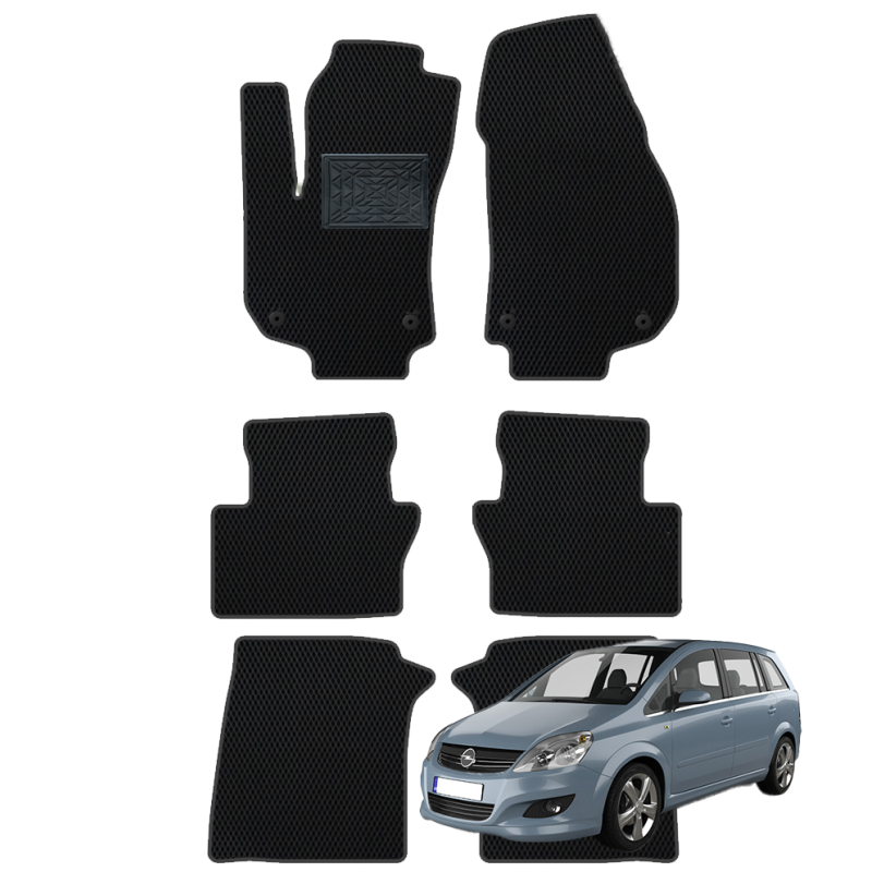 Opel Zafira B 7 vietų 2006-2011 polimeriniai EVA kilimėliai