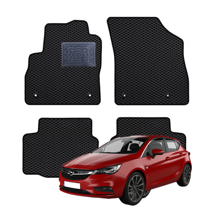 Opel Astra K 2015-2021 hečbekas polimeriniai EVA kilimėliai