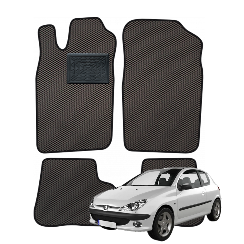Peugeot 206 1998-2009 polimeriniai EVA kilimėliai